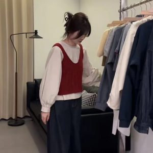 Layered Girl Color Block Knit Two Piece Set